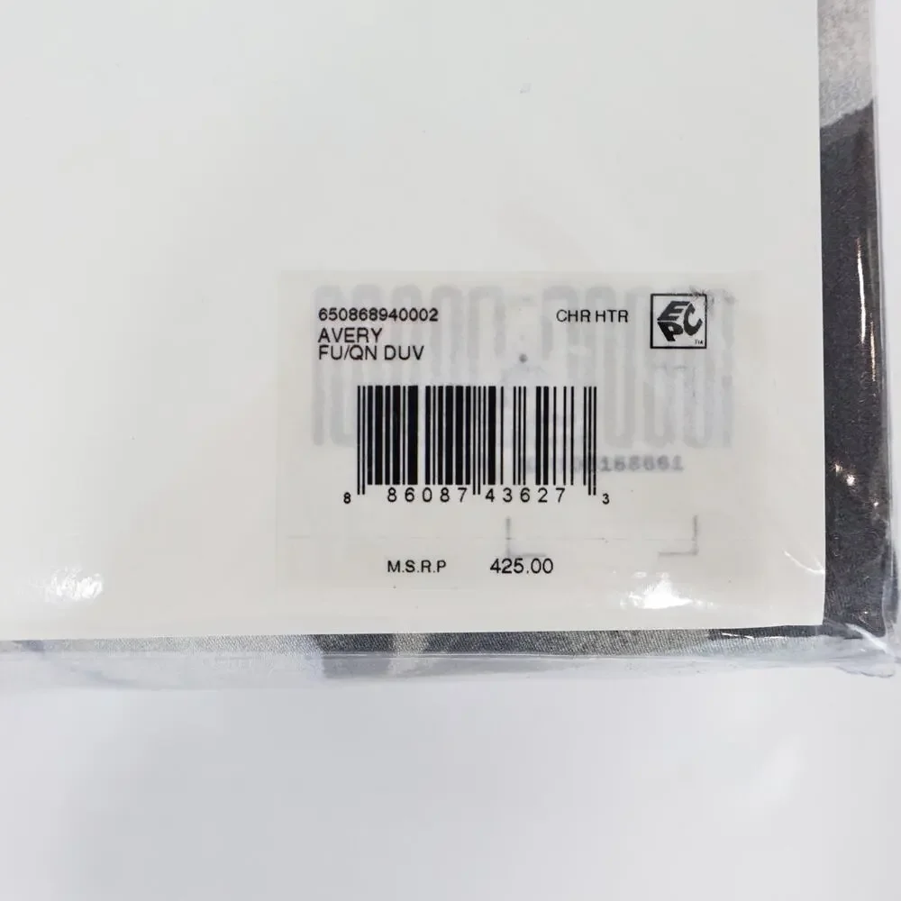 Ralph Lauren Bedding Avery Duvet Cover Charcoal Heather Full/Queen 92x96 NWT